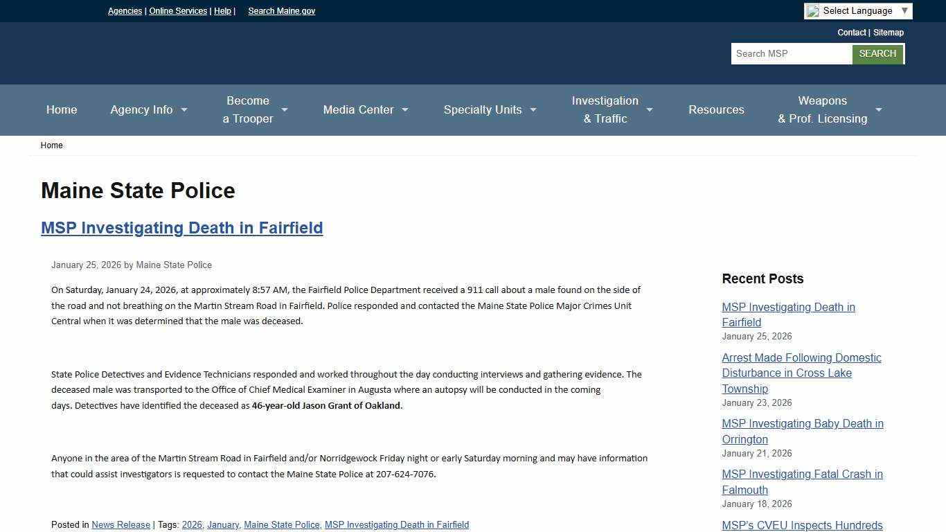 Maine State Police Maine State Police